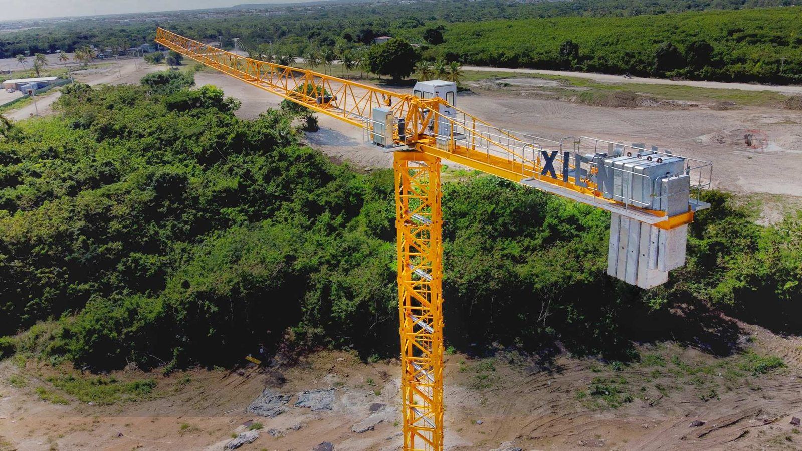 Grúa torre en obra